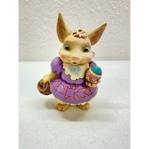 Jim Shore Heartwood Creek For Some Bunny Sweet Pint-Sized Bunny W/ Egg & Basket